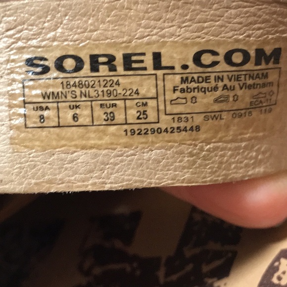 🍄 Sorel Ella Tan Leather Slide Sandals - Picture 6 of 10